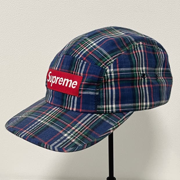 슈프림 2005 플란넬 체크 캠프캡 