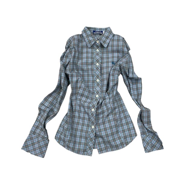 Burberry blue check sirts