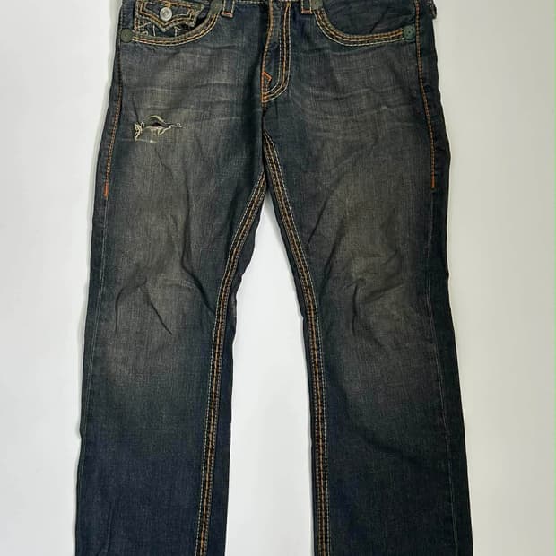 [34] 트루릴리젼 콘트라스트 스티치 데님 팬츠