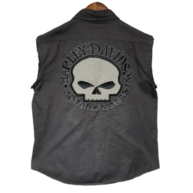 10's 빈티지 할리데이비슨 바이커 조끼 베스트 셔츠 자켓