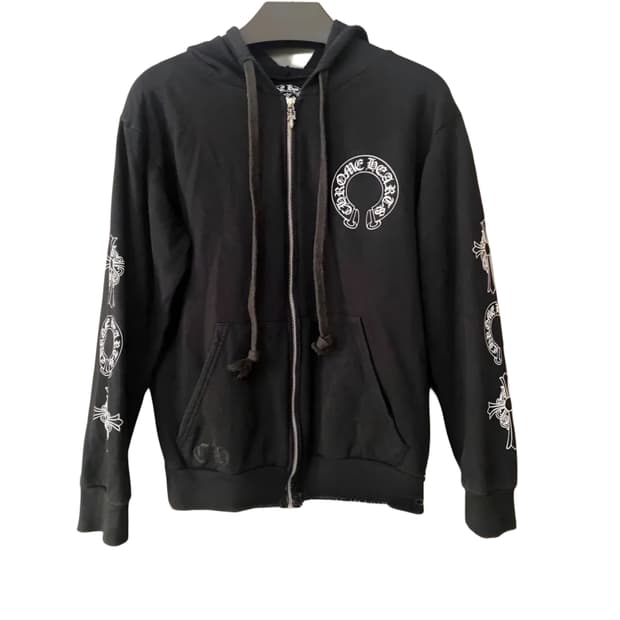 크롬하츠  블랙 후드집업 미디움