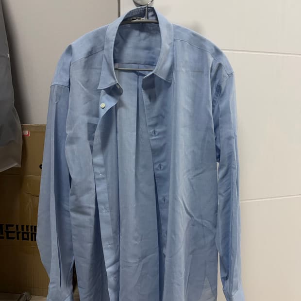 오라리 하드 트위스트 오간디 샴브레이 셔츠 5 삭스