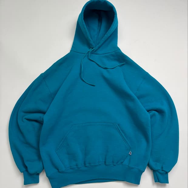 90s Russell Hoodie (turquoise blue)