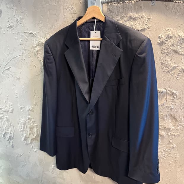 지방시 GIVENCHY MEN 울 싱글 블레이저 블랙 44R