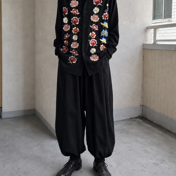 YOHJI YAMAMOTO POUR HOMME FLOWER SHIRT