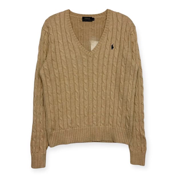 폴로 랄프로렌 브이넥 꽈배기 니트 티셔츠