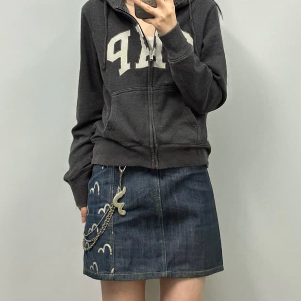 Gap 갭 차콜 후드집업