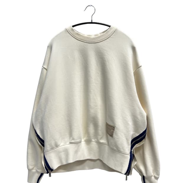 시스템 사이드지퍼 맨투맨 아이보리