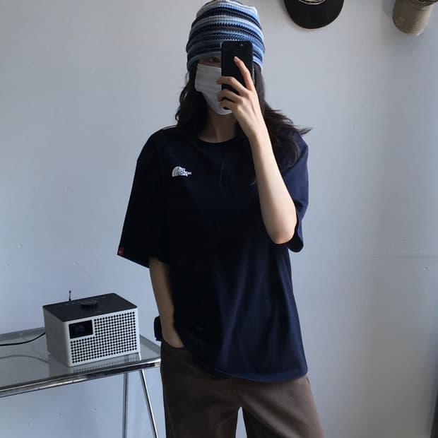 노스페이스 백프린팅 반팔티셔츠