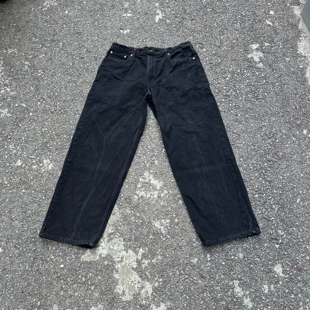 빈티지 90s 리바이스 567 블랙 데님 팬츠 