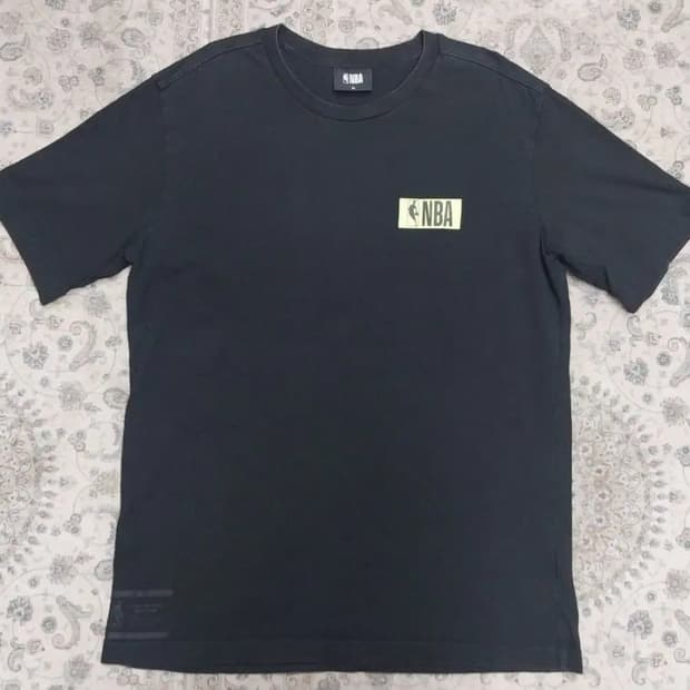 NBA 로고 반팔 티셔츠 블랙 XL