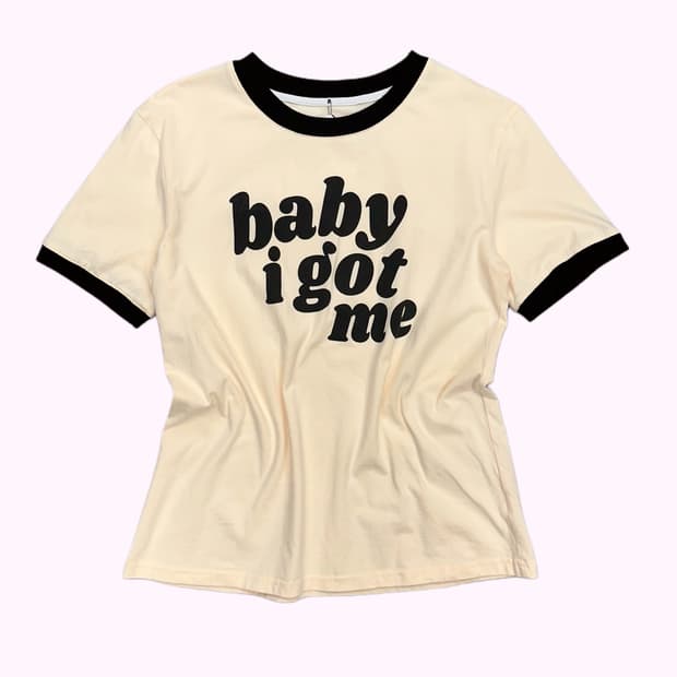 kitsch lettering linger t-shirt