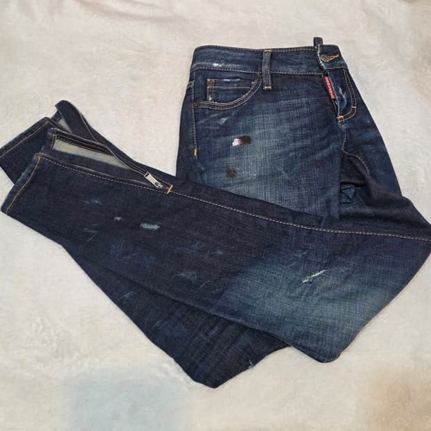 DSQUARED 디스퀘어드 밑단 지퍼 청바지