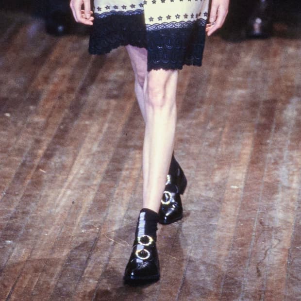 Crystal Buckle Cut-Out Shoes