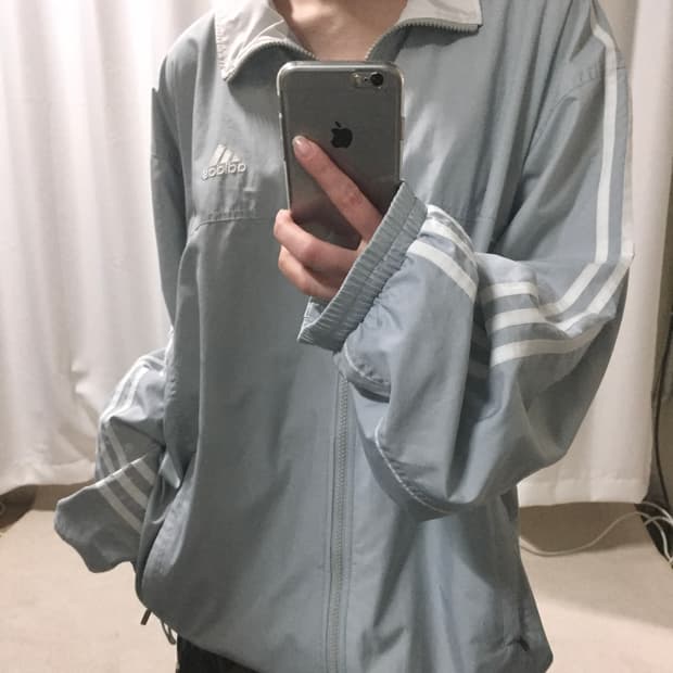 아디다스 올드스쿨 쿨 그레이 바람막이 110