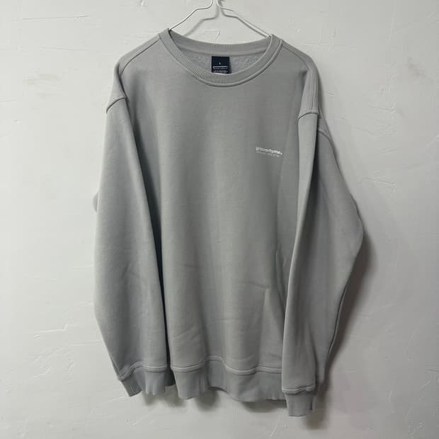 (L) 그루브라임 기모 맨투맨 회색