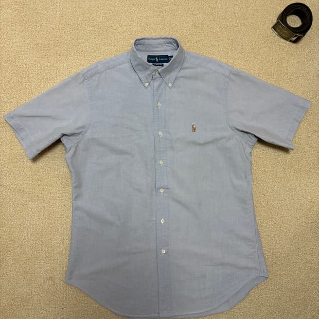 M) 폴로 랄프로렌 클래식핏 옥스포드 반팔셔츠 하늘색