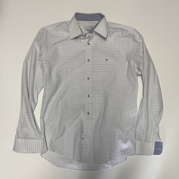 에스 티 듀퐁 dupont 클래식 정장 체크 셔츠 L ~ XL