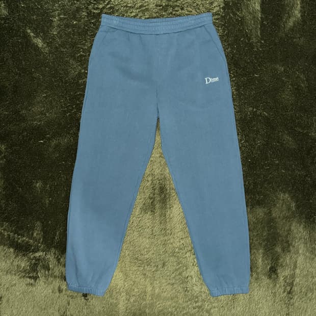 [L] DIME 다임 엠브로이더리 로고 스웻 팬츠 틸 그린