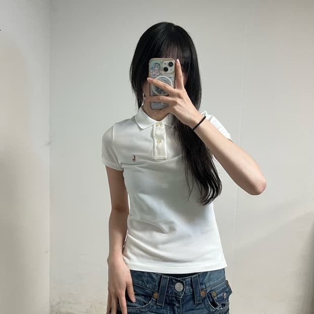 Polo Ralph Lauren White Collar T-Shirt