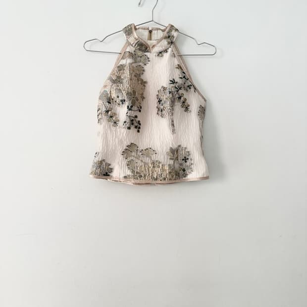 Pao halter neck feminine sleeveless