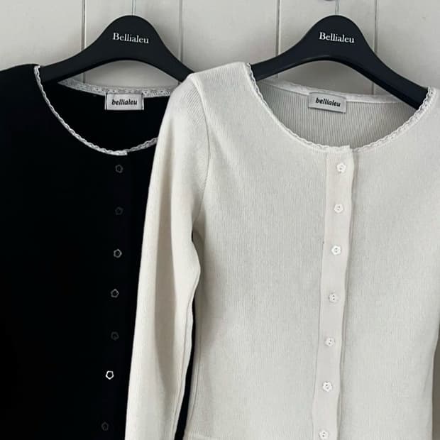 벨리아르 x 워니하우스 콜라보 윈터 가디건 화이트