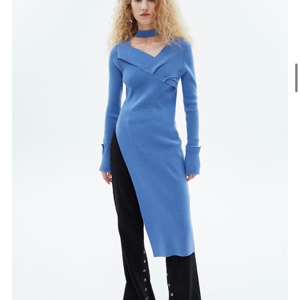 앤더슨 벨 데이지 레이어드 롱 니트 탑 xs