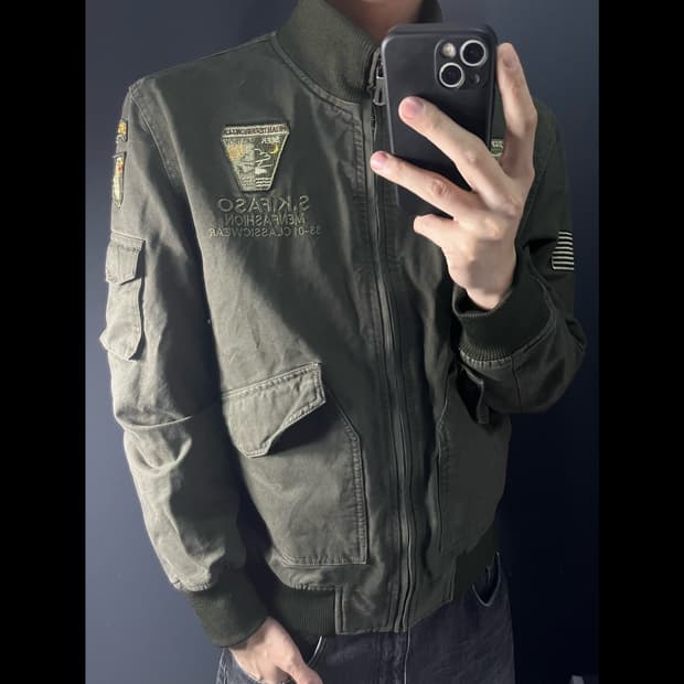 빈티지 밀리터리 봄버 자켓