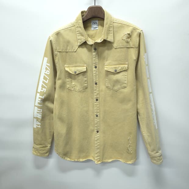 자라(ZARA) 데미지워싱 셔츠자켓 ( XL )