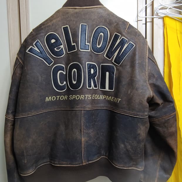 옐로우콘 빈티지 소가죽 레더 자켓