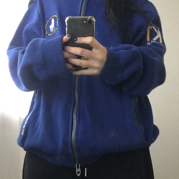 폴로 빅포니 레이싱 니트집업