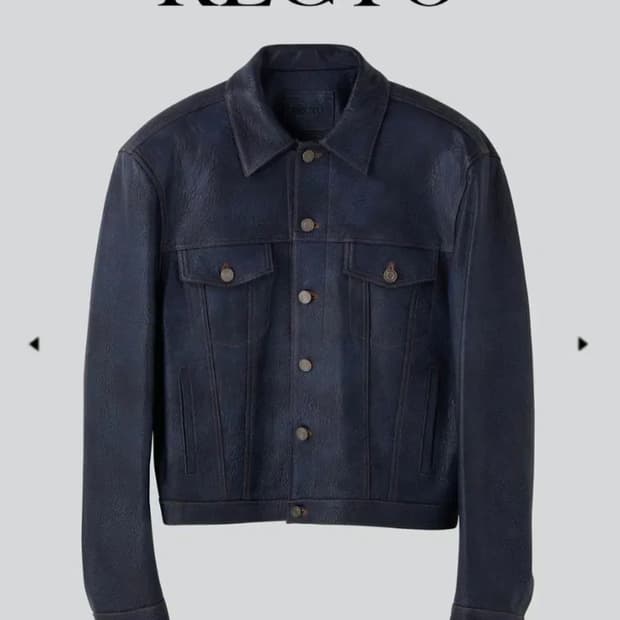 구매 S] 렉토 24FW 빈티지 이펙트 트러커 자켓 블루