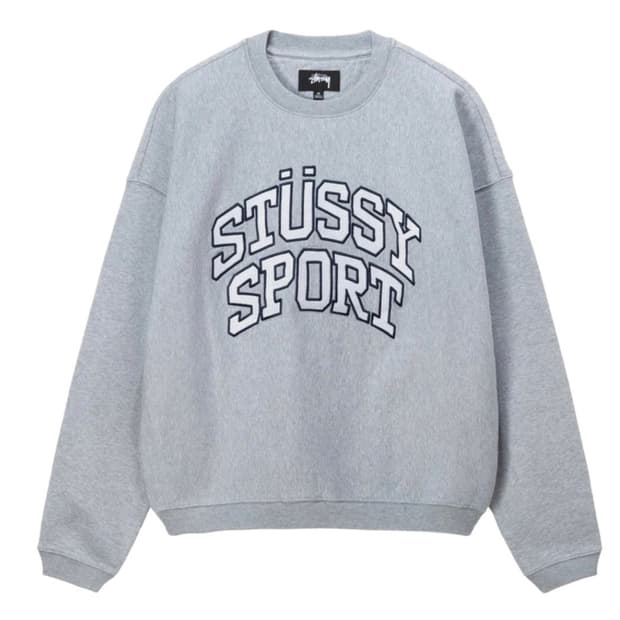 [XL] 스투시 릴렉스드 오버사이즈드 크루넥 그레이 헤더
