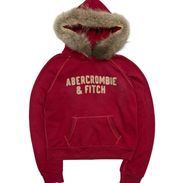 아베크롬비 빈티지 퍼 후드티 울프죠 후드(Y2K 희귀)