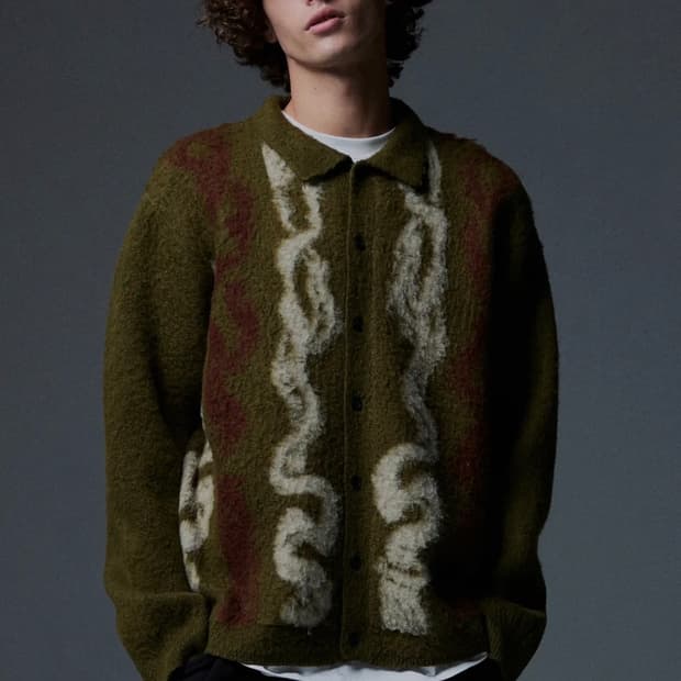 낫포너드 모헤어 가디건 카키