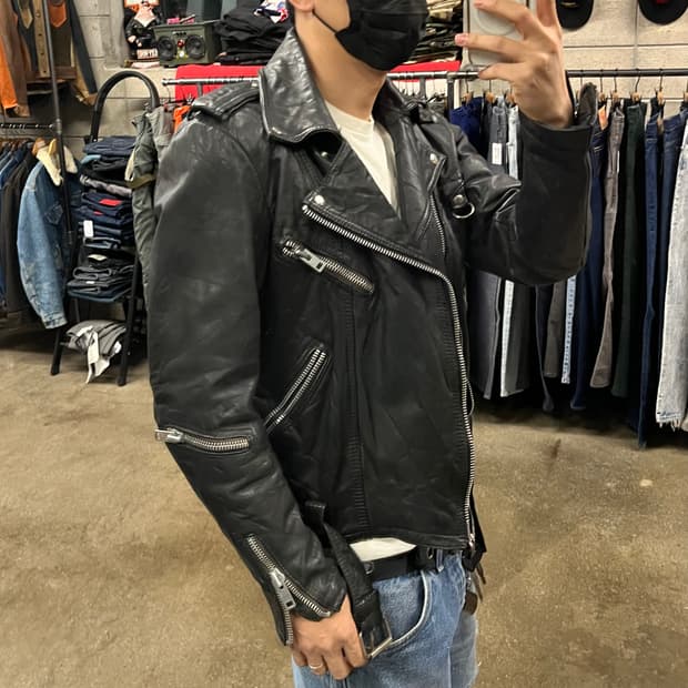 90s 빈티지 더블 라이더 자켓 (100-105)