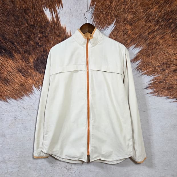 일본 빈티지 오렌지 샌드 와플 집업