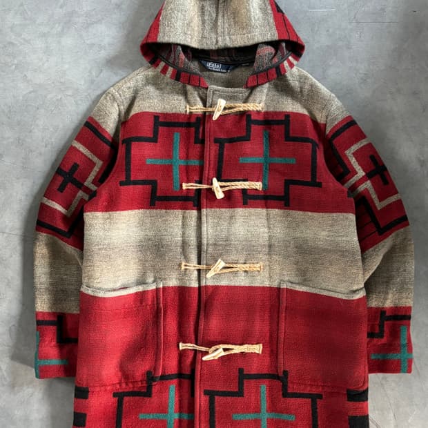 Polo 폴로 랄프로렌 90s 아즈텍 더플 코트