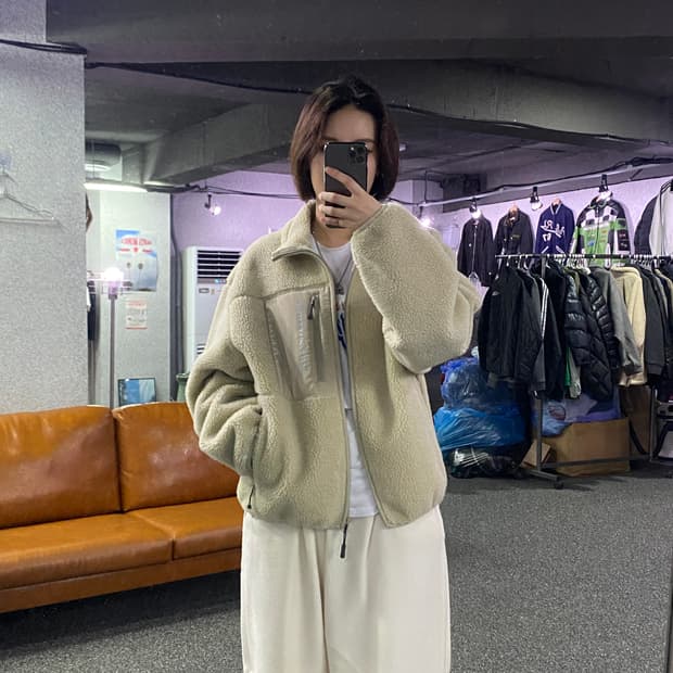 디스이즈네버댓 스카치로고 레트로 플리스 자켓 B2792  