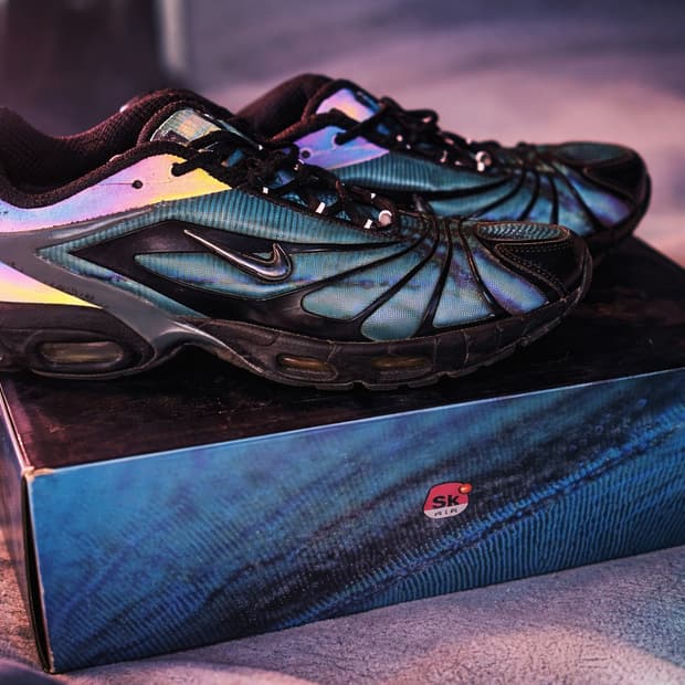 나이키×스켑타 에어맥스 테일윈드5 크롬 블루