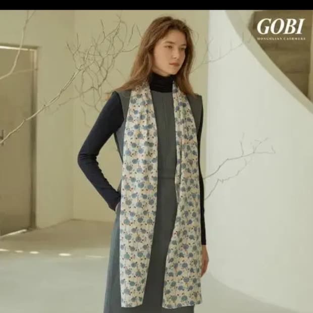 GOBI 고비 실크 캐시미어 머플러 스카프