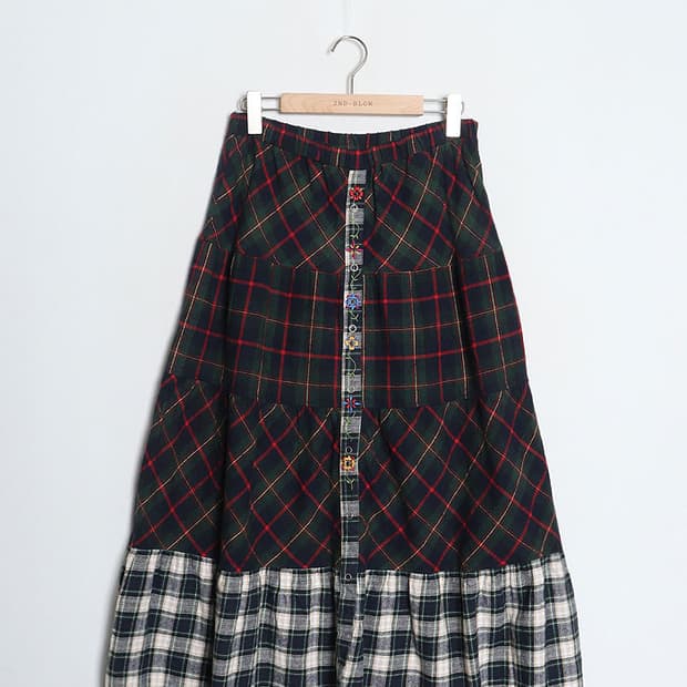 TITICACA Flannel Tiered Skirt (27~29)  
