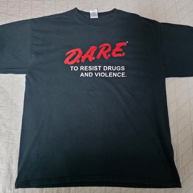 [XL] 00s 빈티지 DARE 티셔츠 블랙 ver. 길단2 백프린트