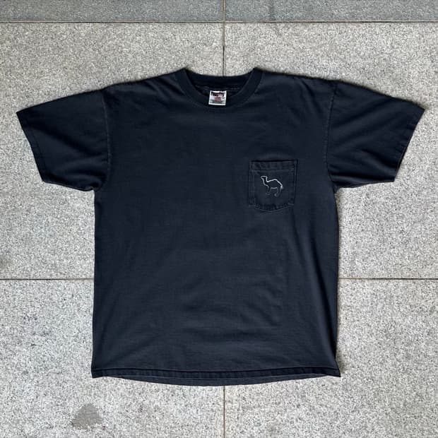 90s 카멜 시가렛 포켓 티셔츠XL