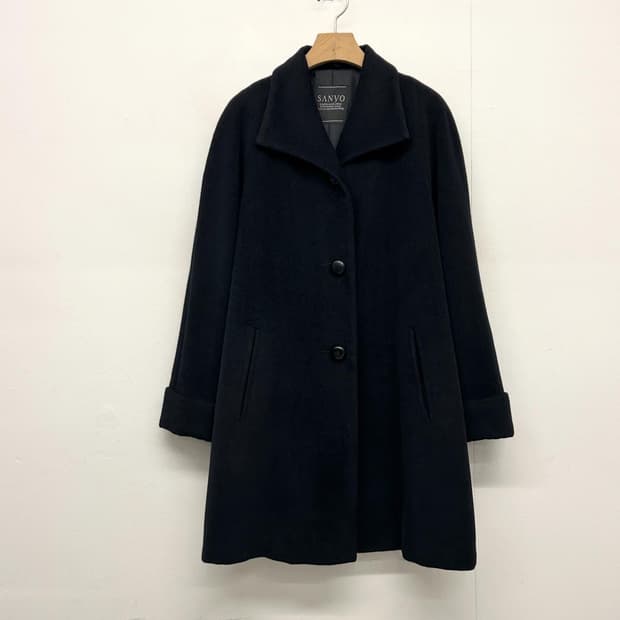 JPN 산요 블랙 울 코트