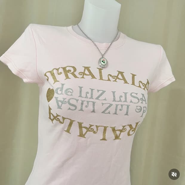 tralala 트랄라라 베이비핑크 티셔츠