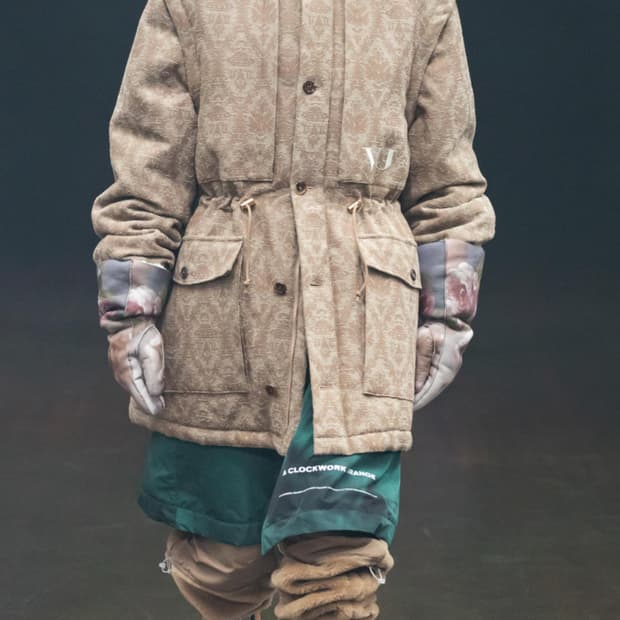 언더커버 19aw 시계태엽 스몰파츠 패딩