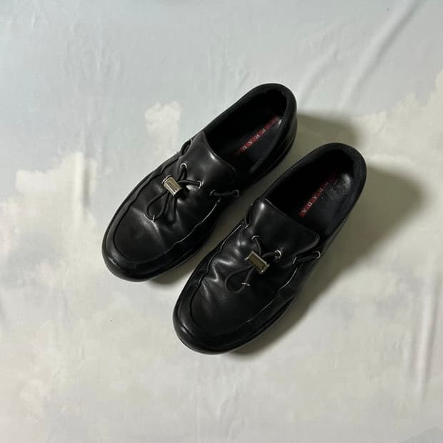 Prada nappa toggle slipon loafers