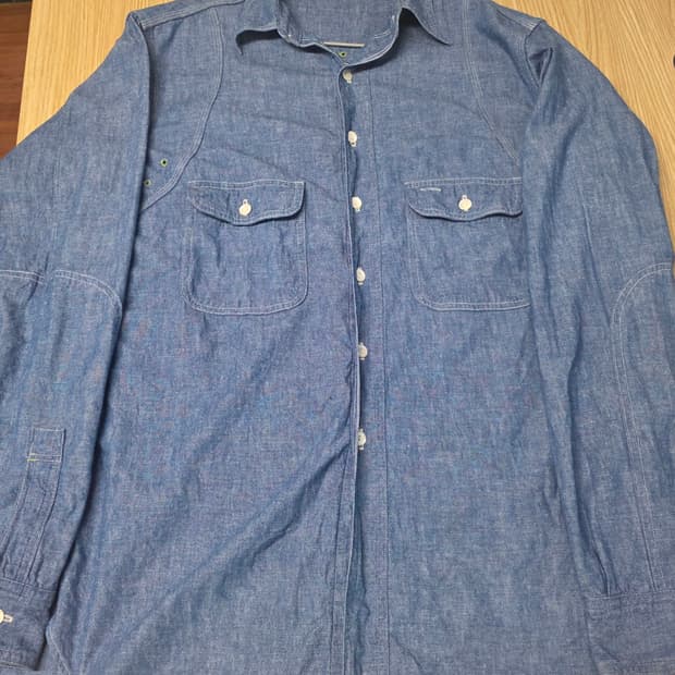 웨어하우스 Lot 3040 빈티지 트리플 스티치 샴브레이 셔츠 L(40)
