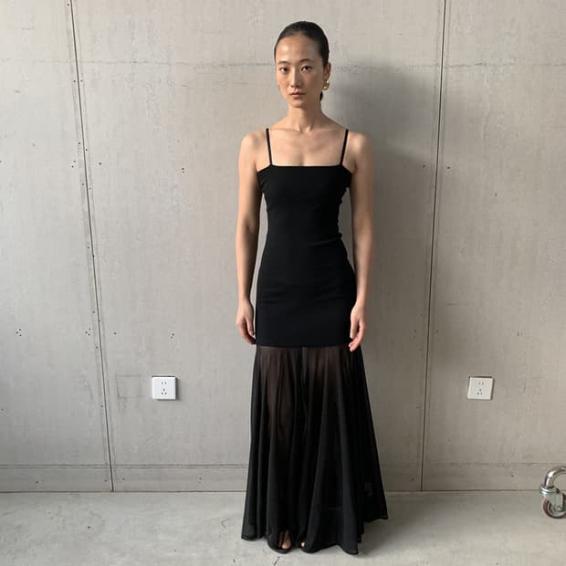 LONSLAN Seamless Transparent Strap Dres 